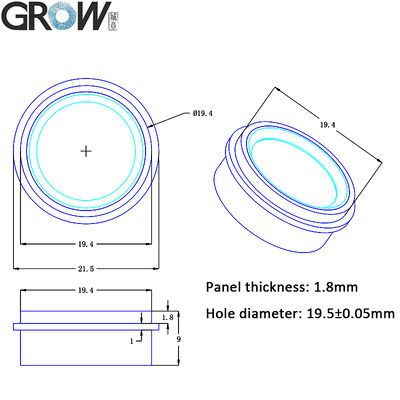 GROW R502-F Pro 1500 Capacity Fingerprint Module RGB LED DC3.3V Scanner Reader For Access Control Arduino Windows Free SDK Files
