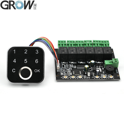 GROW K219-B+G16 DC12V Admin/User Password Fingerprint Control Board met 6 relais voor toegangscontrolesysteem