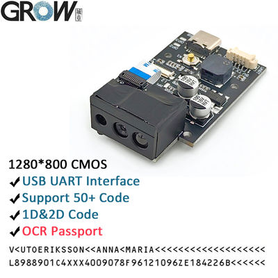 GROW GM69Pro 1280*800CMOS OCR/1D/2D Barcodescanner Module USB UART Interface QR Code Barcode Lezer Ondersteunt OCR Paspoort